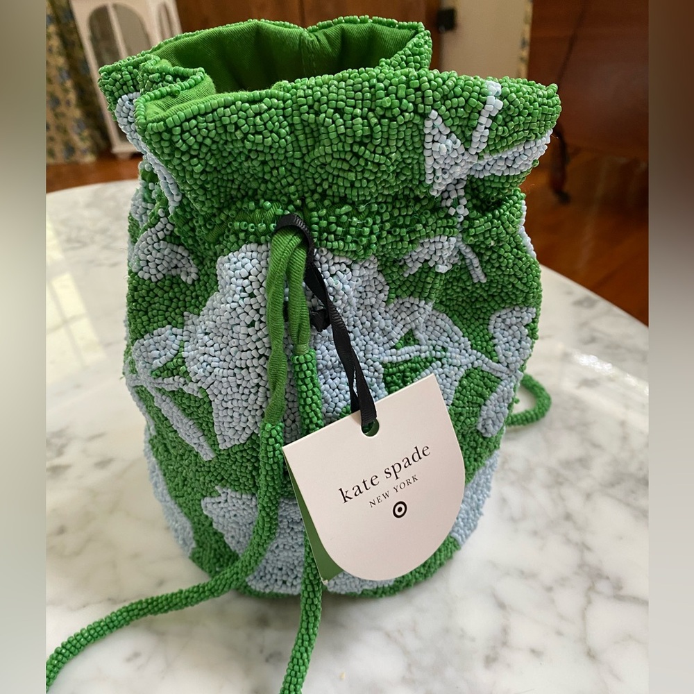 Kate Spade New York X Target Beaded Green and Blue Bucket Bag
